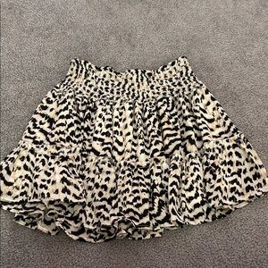 Altar'd State Black and White Zebra Mini Skirt